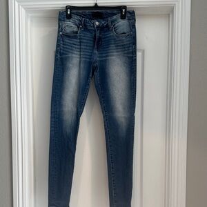 Buckle Dark Blue Women's Skinny Jeans